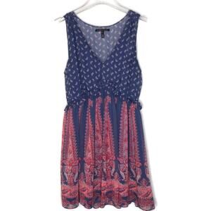 Victoria's Secret Dress Mini Sleeveless Paisley Ruffle Size Medium